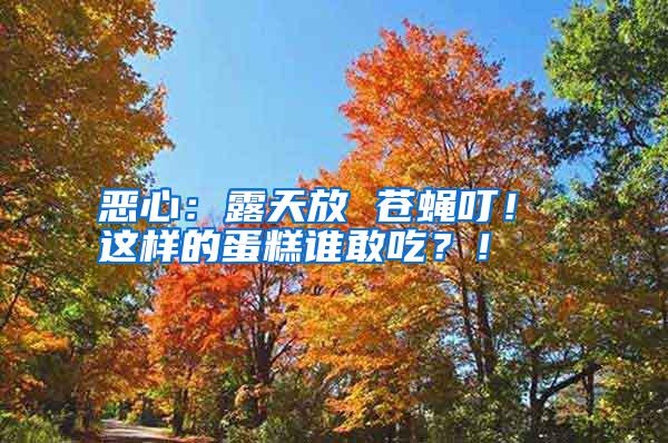 惡心：露天放 蒼蠅叮！ 這樣的蛋糕誰(shuí)敢吃？！