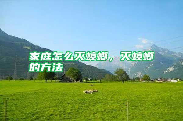 家庭怎么滅蟑螂，滅蟑螂的方法