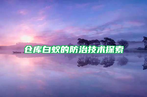 倉(cāng)庫(kù)白蟻的防治技術(shù)探索
