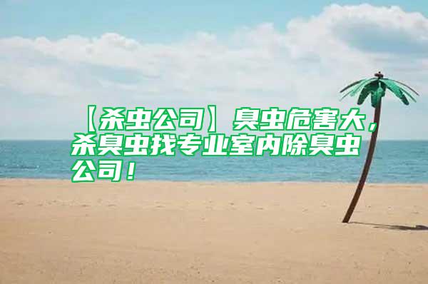 【殺蟲公司】臭蟲危害大，殺臭蟲找專業室內除臭蟲公司！