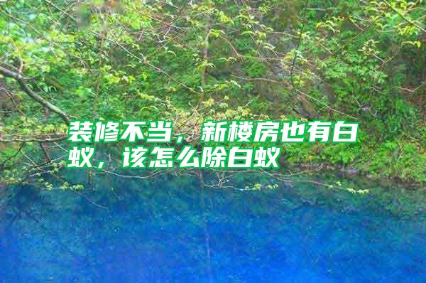 裝修不當，新樓房也有白蟻，該怎么除白蟻