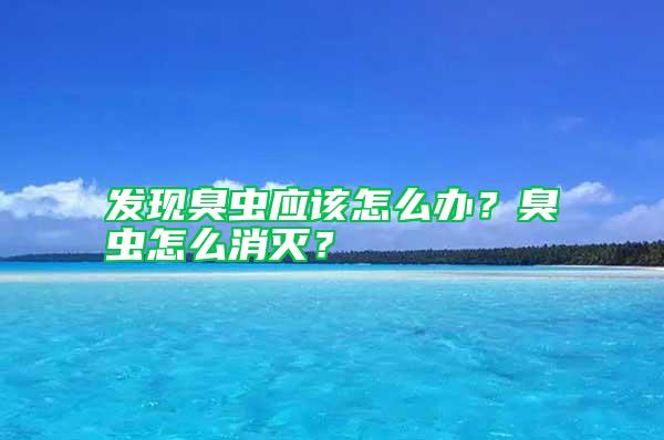發現臭蟲應該怎么辦？臭蟲怎么消滅？