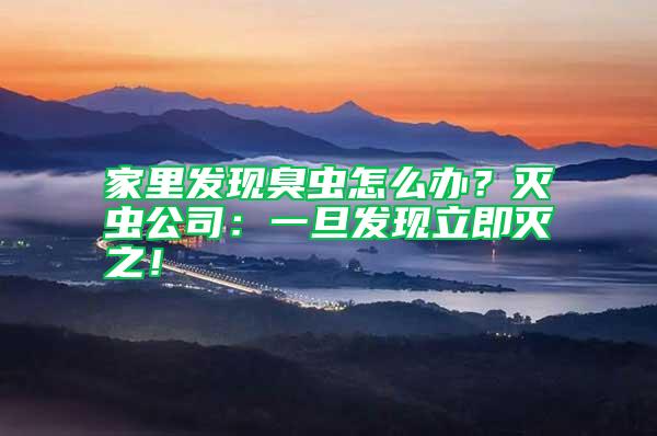 家里發(fā)現(xiàn)臭蟲(chóng)怎么辦？滅蟲(chóng)公司：一旦發(fā)現(xiàn)立即滅之！