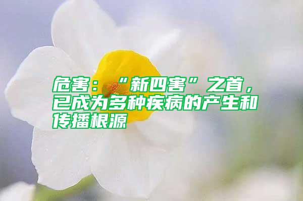 危害：“新四害”之首，已成為多種疾病的產生和傳播根源