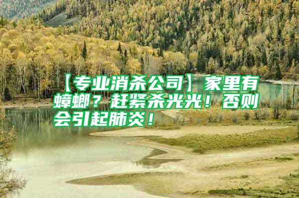 【專業消殺公司】家里有蟑螂？趕緊殺光光！否則會引起肺炎！