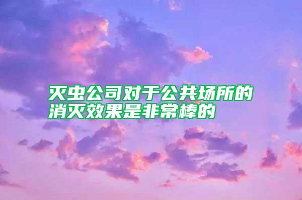 滅蟲(chóng)公司對(duì)于公共場(chǎng)所的消滅效果是非常棒的
