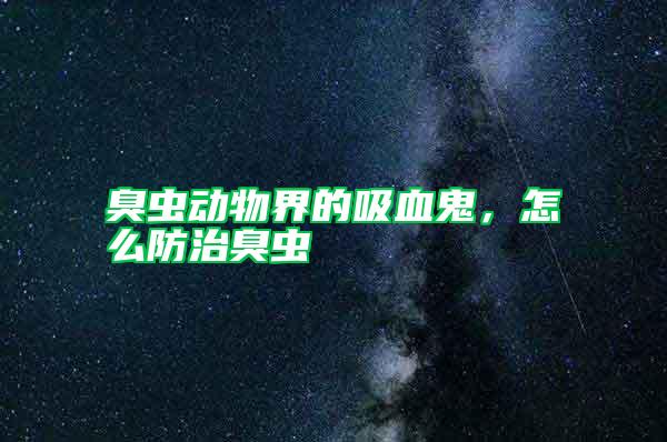 臭蟲動(dòng)物界的吸血鬼，怎么防治臭蟲
