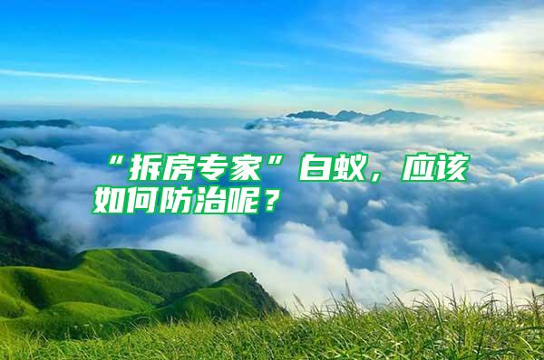 “拆房專(zhuān)家”白蟻，應(yīng)該如何防治呢？