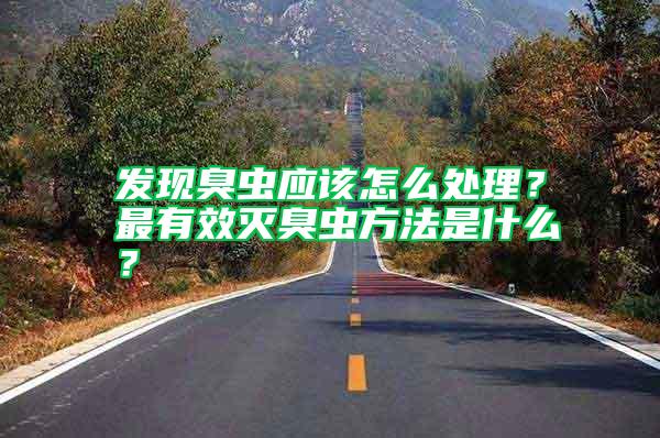 發現臭蟲應該怎么處理？最有效滅臭蟲方法是什么？
