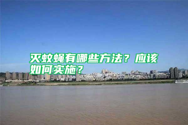 滅蚊蠅有哪些方法？應該如何實施？