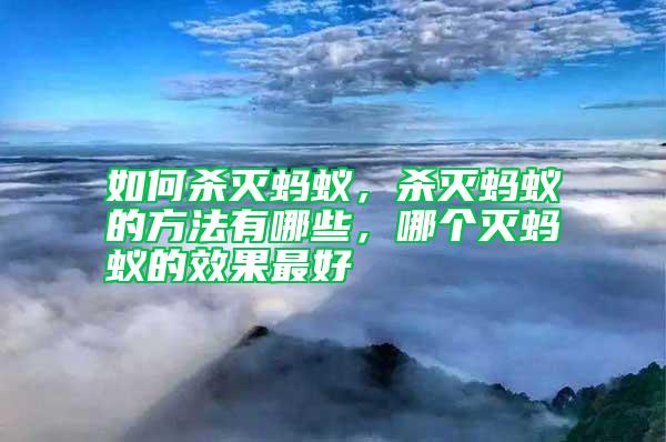 如何殺滅螞蟻，殺滅螞蟻的方法有哪些，哪個(gè)滅螞蟻的效果最好