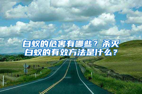 白蟻的危害有哪些？殺滅白蟻的有效方法是什么？