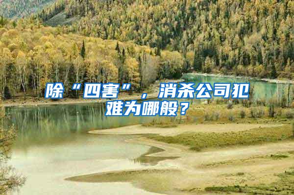 除“四害”，消殺公司犯難為哪般？