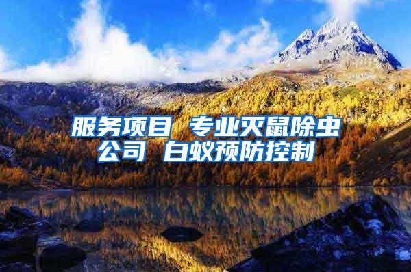 服務(wù)項目 專業(yè)滅鼠除蟲公司 白蟻預(yù)防控制