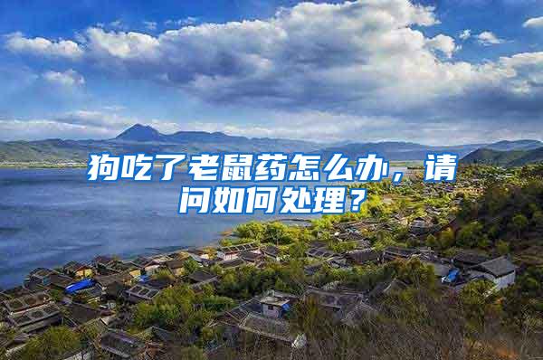 狗吃了老鼠藥怎么辦，請(qǐng)問(wèn)如何處理？