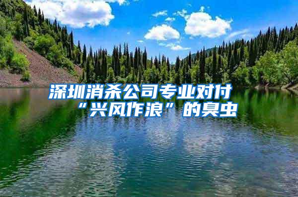 深圳消殺公司專業(yè)對付“興風作浪”的臭蟲