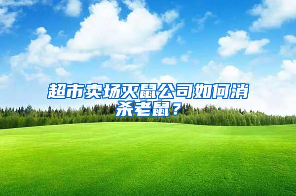 超市賣場滅鼠公司如何消殺老鼠？