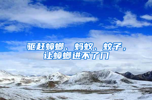 驅趕蟑螂、螞蟻、蚊子，讓蟑螂進不了門